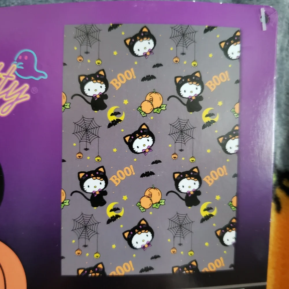 Hello Kitty Halloween Gray Plush Throw Blanket Sanrio 50x70